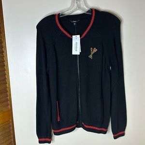 GUESS Lip Bomber Sonya Lurex sweater